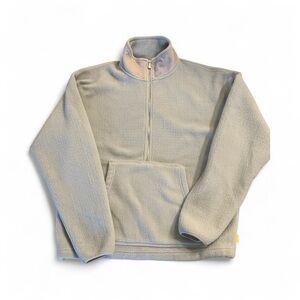 Yellow Label Co Double Polar 1/2 Zip Fleece Pullover Sweatshirt Gray size XL